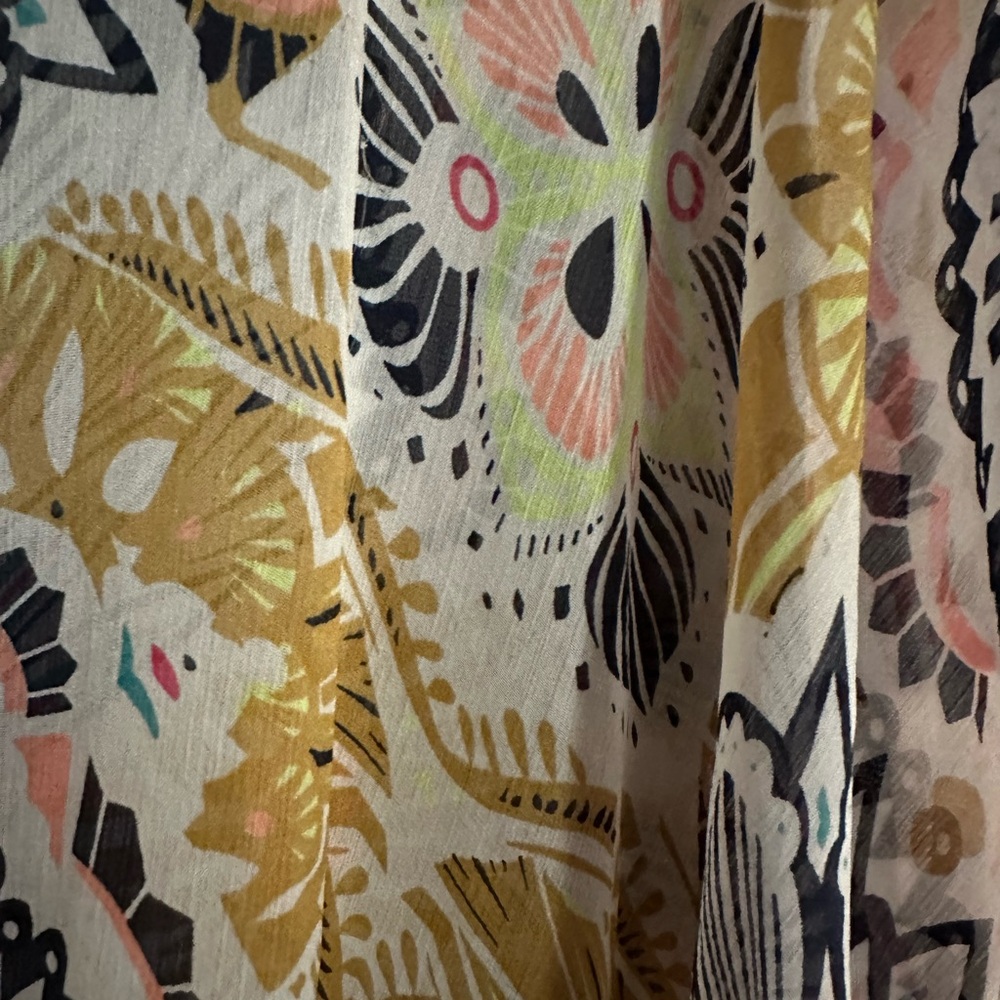 Steve Madden Blue and Yellow Dolman Sleeve Tunic - Picture 6 of 8